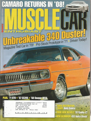 MUSCLECAR ENTHUSIAST 2006 NOV - XR7G, 340 DUSTER, 455 BUICK, SHELBY GT